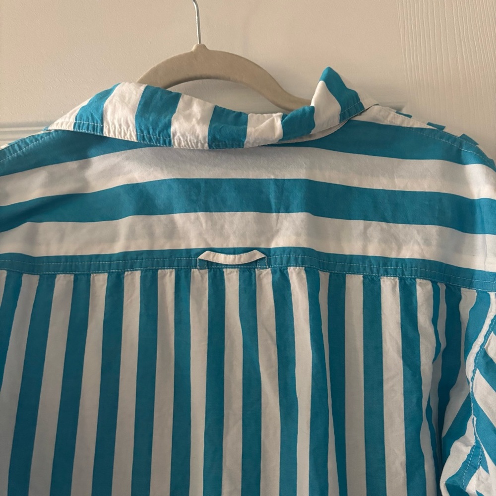 SOLID & STRIPED Blue and White Button-Down Shirt - image 3